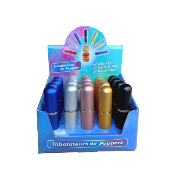 Display x20 inhalateurs de Poppers en aluminium